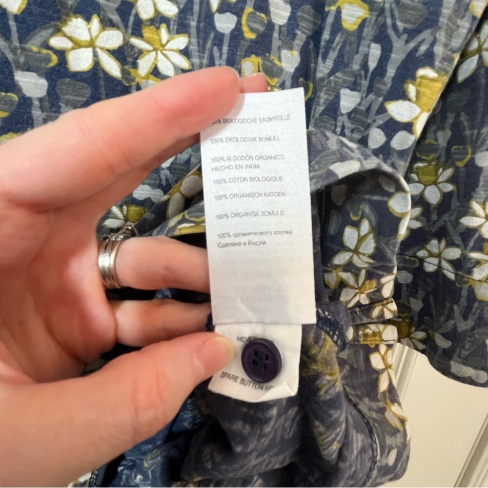 Seasalt Cornwall Floral Blue and Yellow Women's Tunic Size 10 - Picture 8 of 13